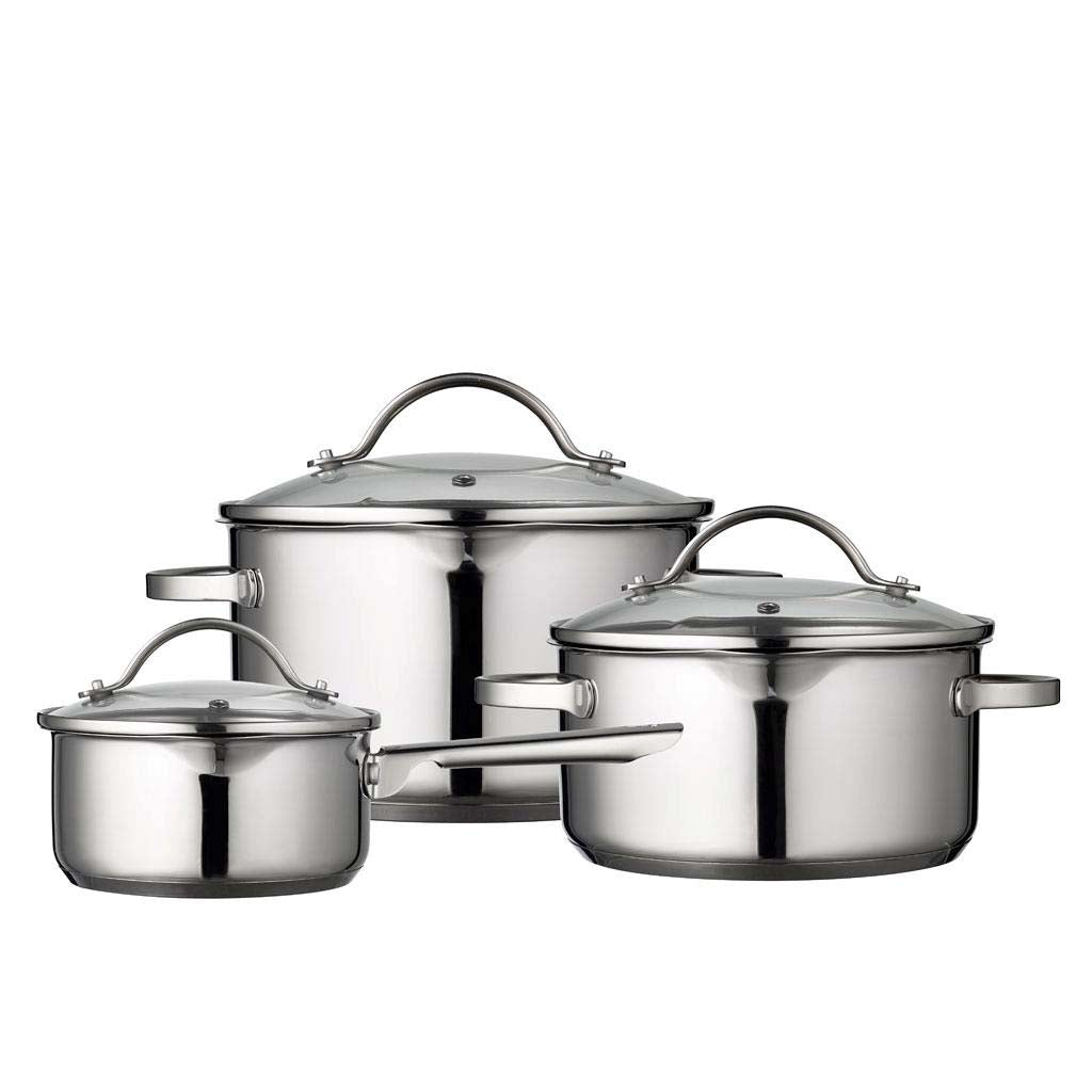 Produktbillede af Funktion Grydesæt m/låg 6 dele 18/8 stål i premium kvalitet