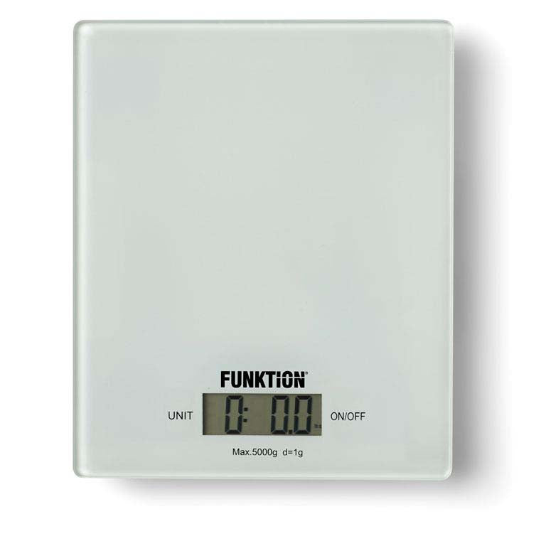 Produktbillede af Funktion Køkkenvægt 5kg Hvid i premium kvalitet