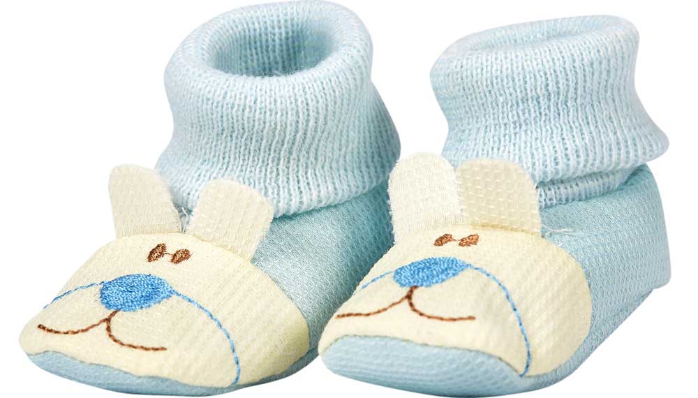 Produktbillede af Baby futter bamse med øre blå BSS116-311 på tilbud i høj kvalitet