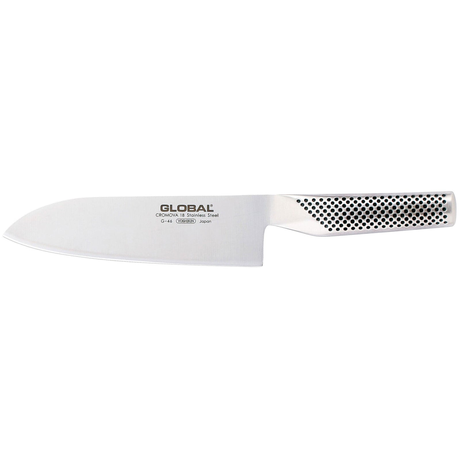 Global Global G-46 santoku-kniv ❤ billede i brug i kategorien Santokuknive