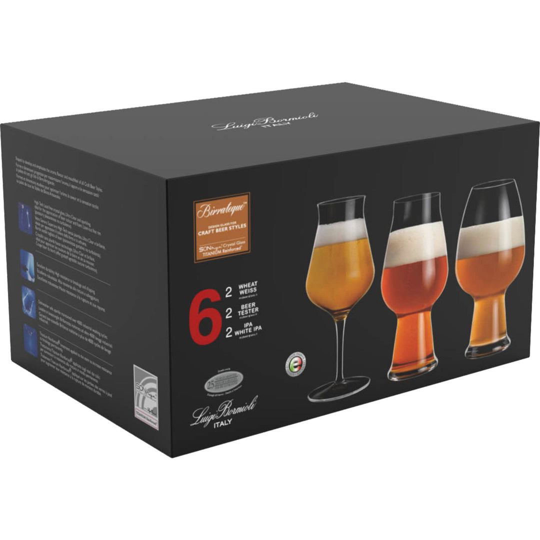Luigi bormioli Luigi bormioli Birrateque ølglas 6 dele – frontbillede (Ølglas)