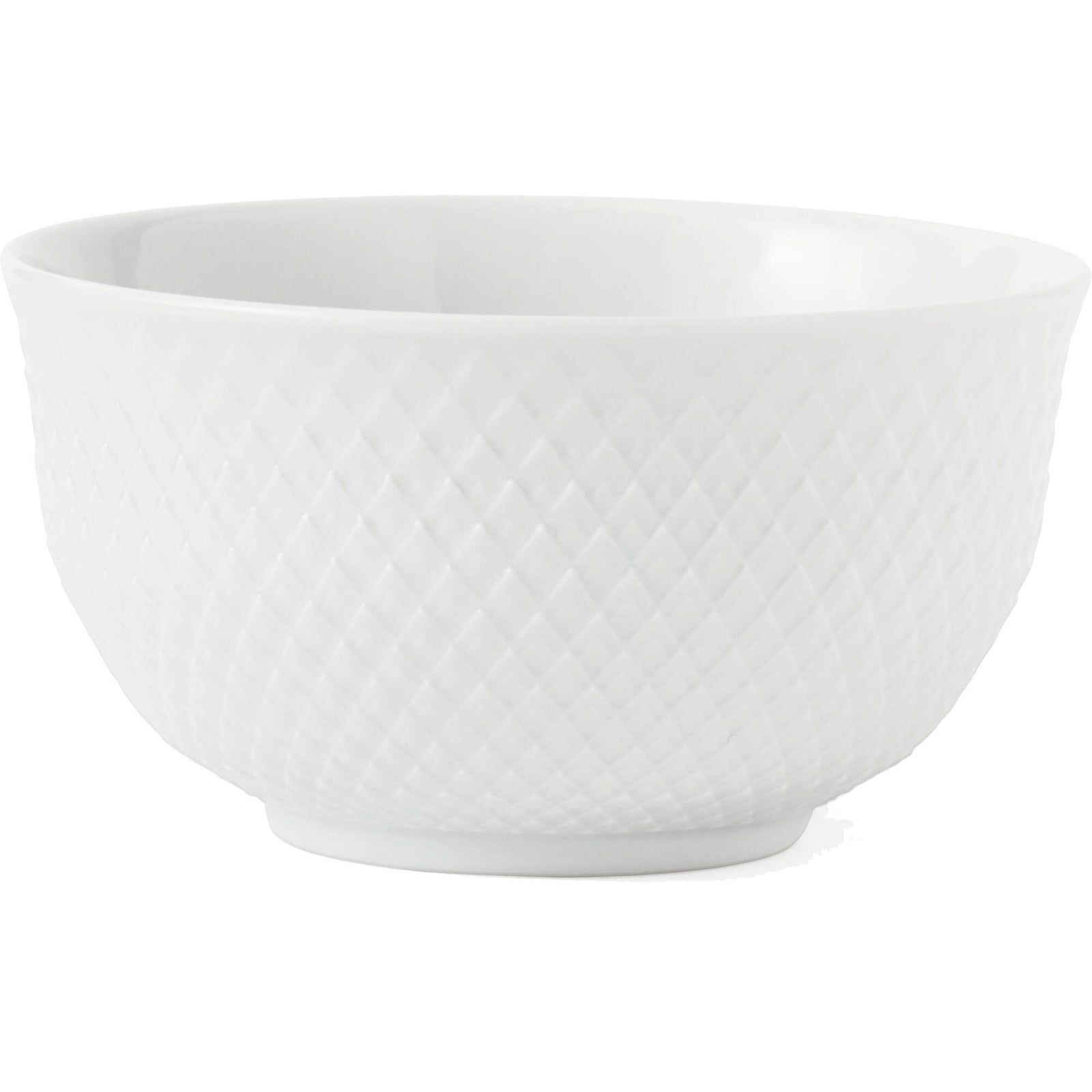 Lyngby porcelæn Lyngby porcelæn Rhombe skål, hvid 50 cl. – frontbillede (Skål)