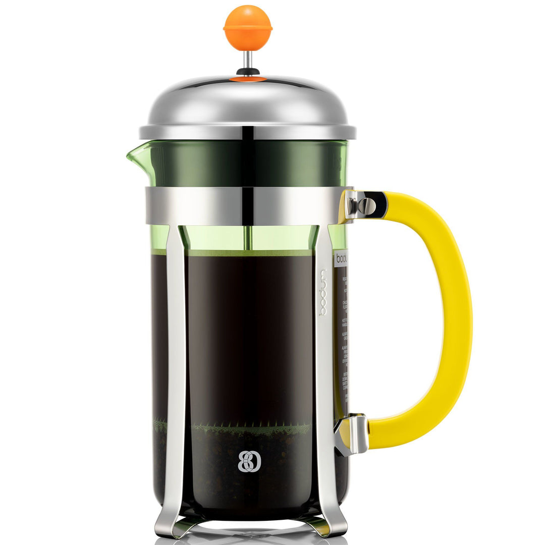 Bodum Bodum CHAMBORD Stempelkande 8 kopper, grøn/gul ❤ frontbillede (Stempelkande)