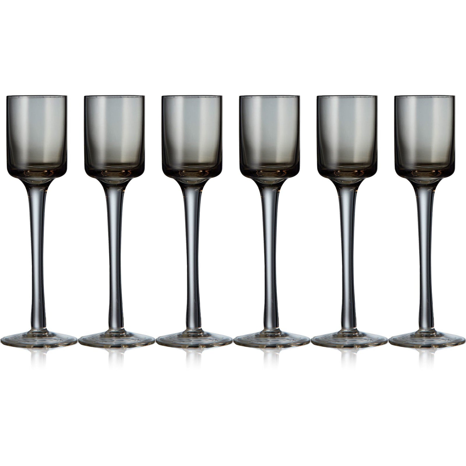 Lyngby glas Lyngby glas Snapseglas, 6 stk., grå – detaljebillede (Snapseglas)