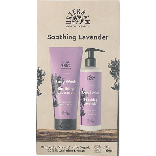 Produktbillede af Urtekram Gaveæske Soothing Lavender Body Lotion & Body Wash VÆRDI KR. 124.95 på tilbud