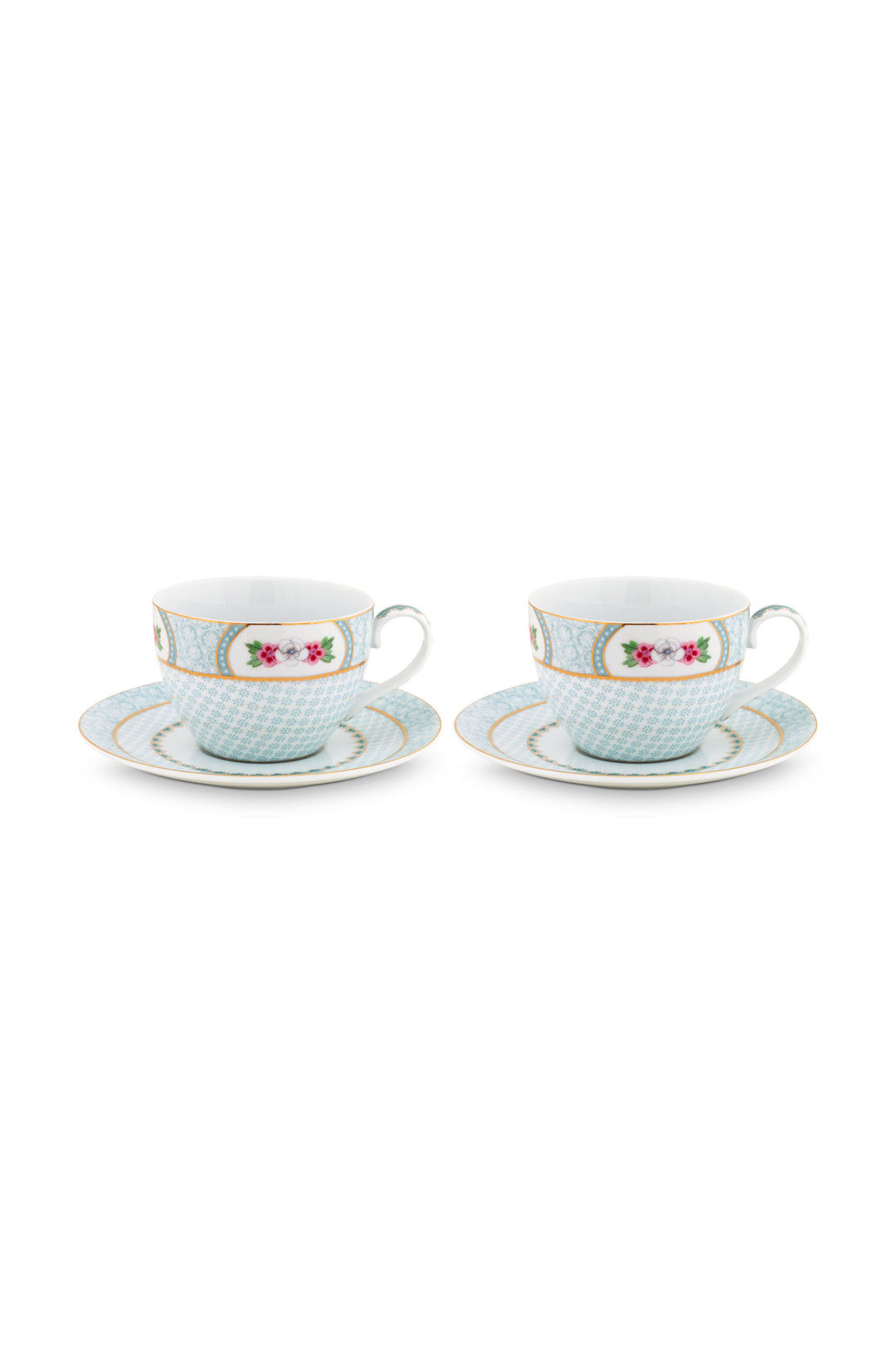 Produktbillede af Set/2 Cups & Saucers Blushing Birds White 280ml på tilbud i høj kvalitet