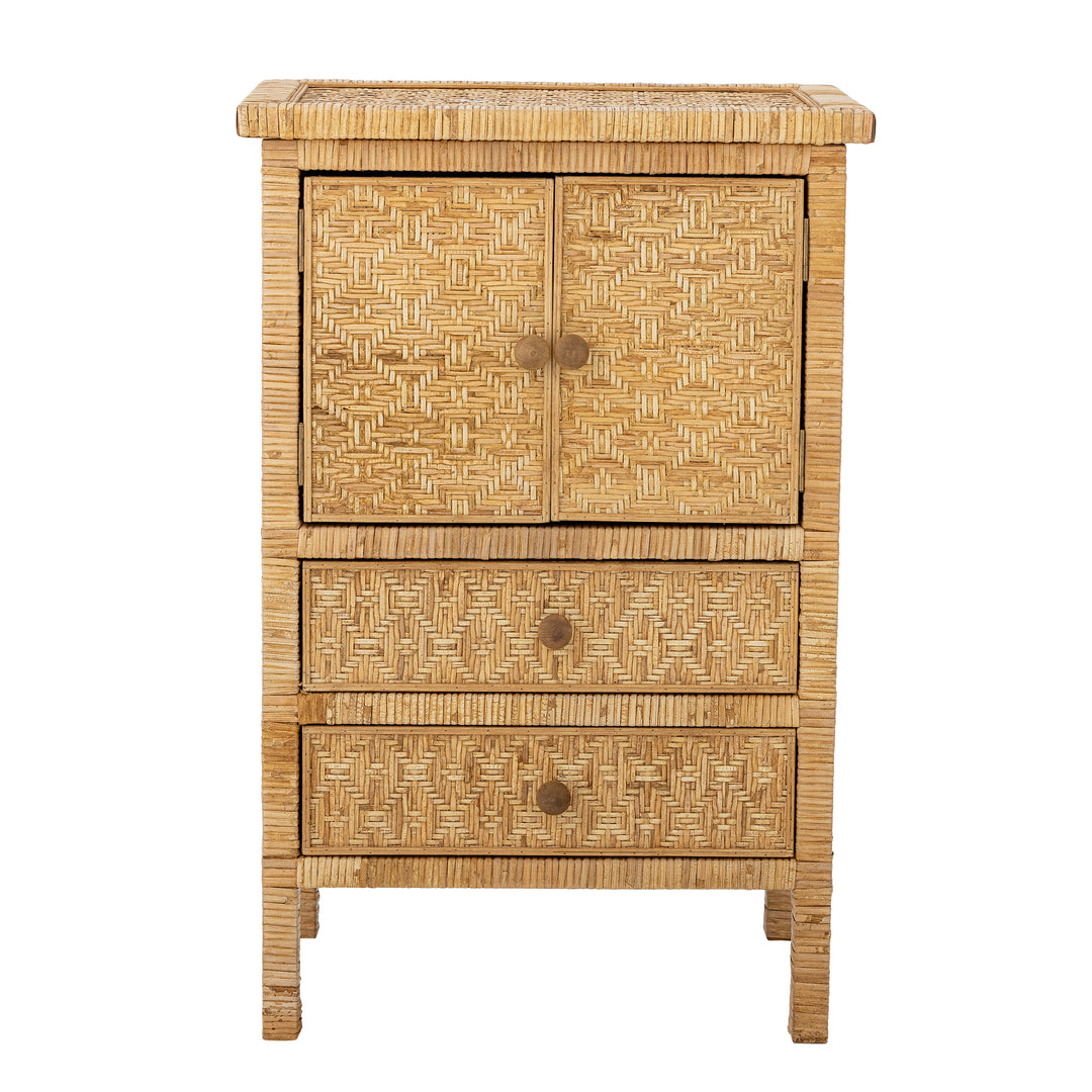 CREATIVE COLLECTION Lorris kommode m. 2 låger og 2 skuffer natur rattan L45xH67xB36