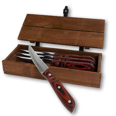 Produktbillede af Gense Old farmer classic Steakkniv xl 23,5 cm 4 stk. Træ/Stål i premium kvalitet