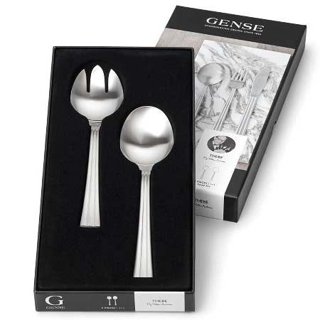 Produktbillede af Gense Thebe Salatbestik 21 cm Mat stål i premium kvalitet