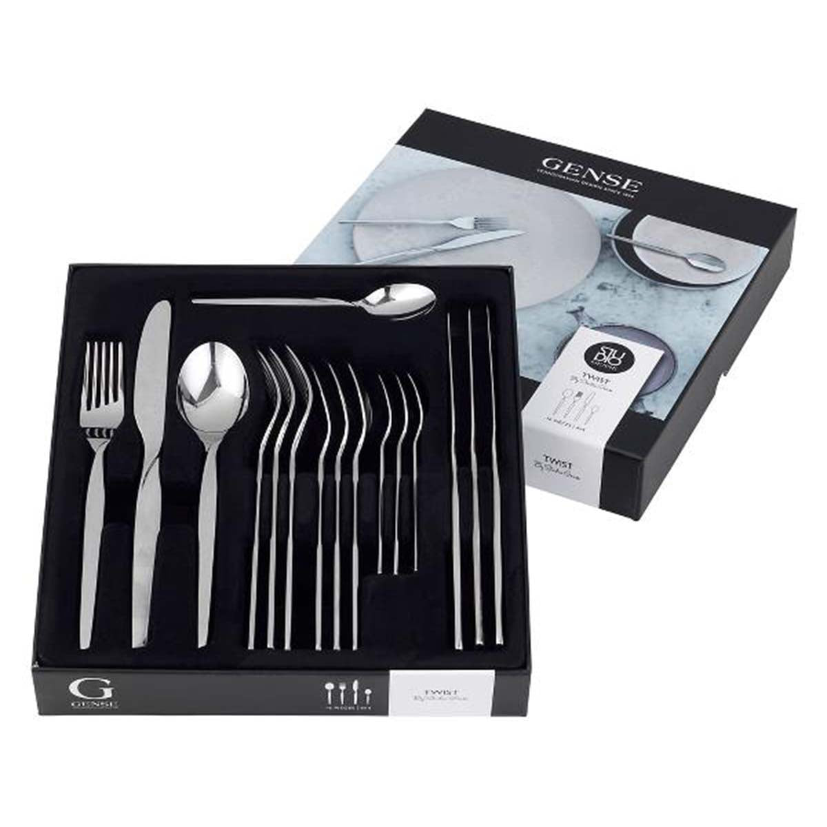 Produktbillede af Gense Twist Bestiksæt 16 dele Blank stål i premium kvalitet