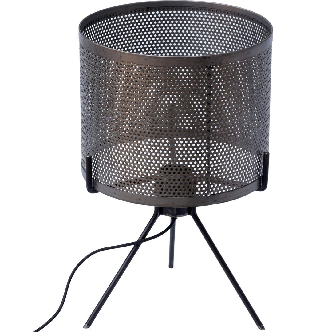 TRADEMARK LIVING rund bordlampe jern m. klar lak Ø 25