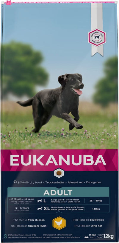 Euk Adult Large Breed Kylling - 25-40 kg. - 12 kg ❤ Kæmpe udvalg i Eukanuba ❤ Billig fragt og hurtig levering 2 - 5 hverdage - Varenummer: BGH-49030455198026 / Ean: '8710255121710 på lager - Udsalg på Alle produkter (Lagerbeholdning er større end 1) Spar op til 53% - Over 1312 kendte brands på udsalg