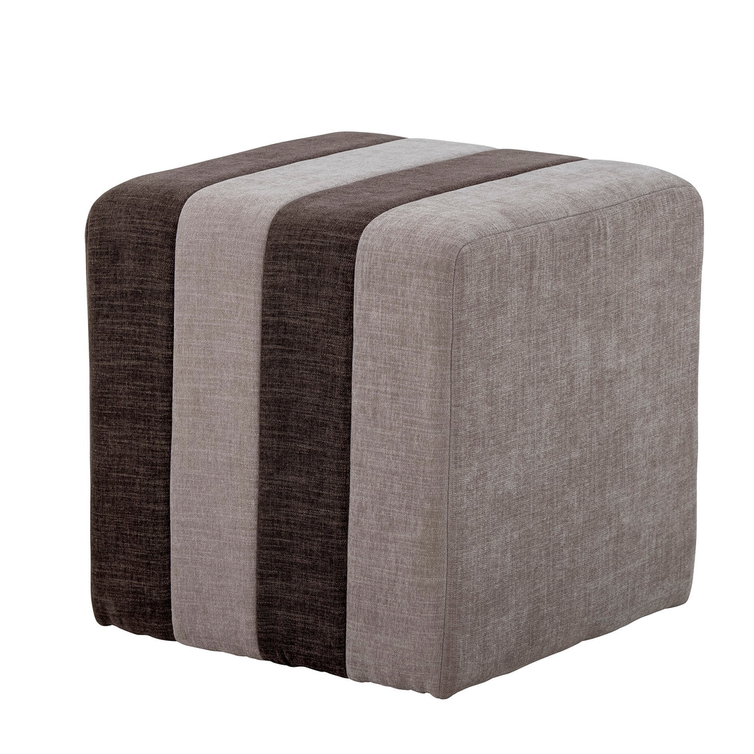 Produktbillede af BLOOMINGVILLE Flint puf kvadratisk brun polyester 45x45 i premium kvalitet