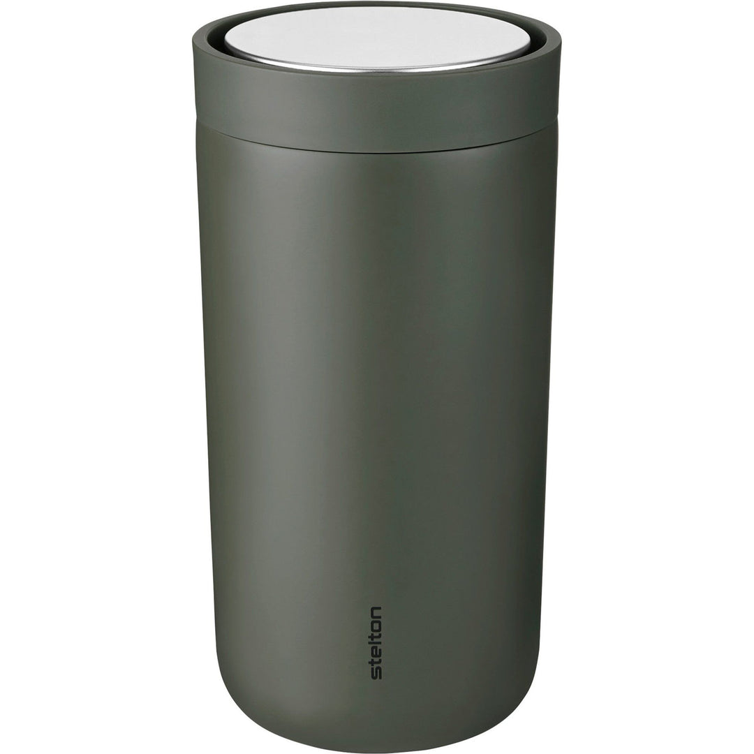 Stelton Stelton To Go Click Termokop 0,2 liter, stål, soft dark forest – close-up (Termokop)
