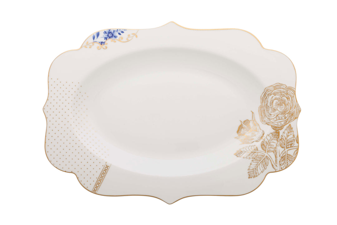 Produktbillede af Oval Platter Royal White 40x28.5cm på tilbud i høj kvalitet