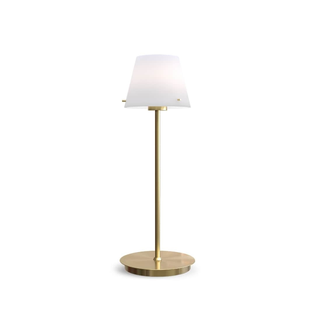 Gil Bordlampe Satin Messing Herstal