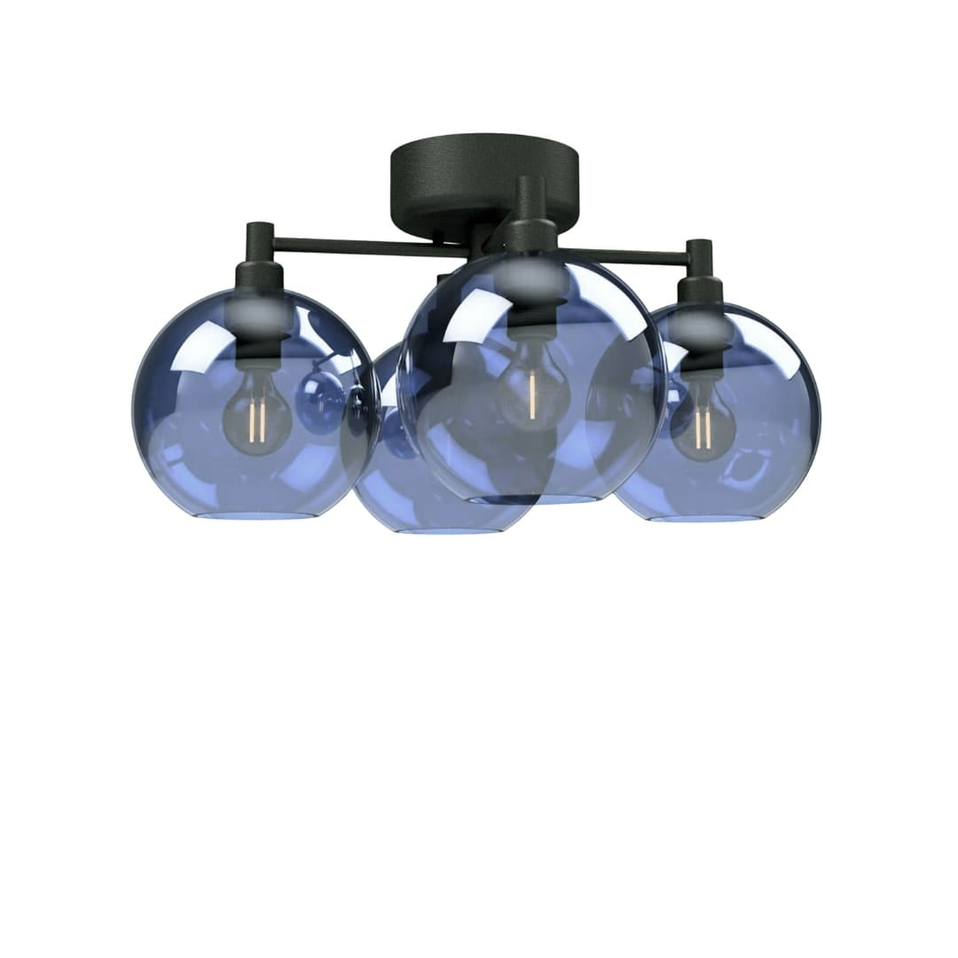 Produktbillede af Gloria Plafond Ø46 Sort/Blå Belid i premium kvalitet