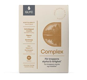Detaljeret produktbillede af Glyc Complex 80 tabletter på tilbud