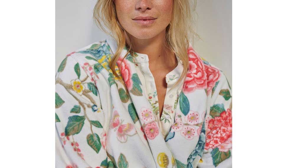 Produktbillede af PIP Studio Good Evening Hvid Morgenkåbe L på tilbud i høj kvalitet