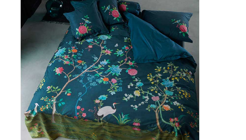 Produktbillede af PIP Sengetøj Good Morning Dark Blue til dobbeltdyne 200 x 200 + 2 stk. 60 x 63 på tilbud i høj kvalitet