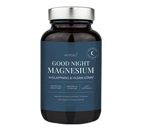 Detaljeret produktbillede af Nordbo Good Night Magnesium 90 kap. på tilbud