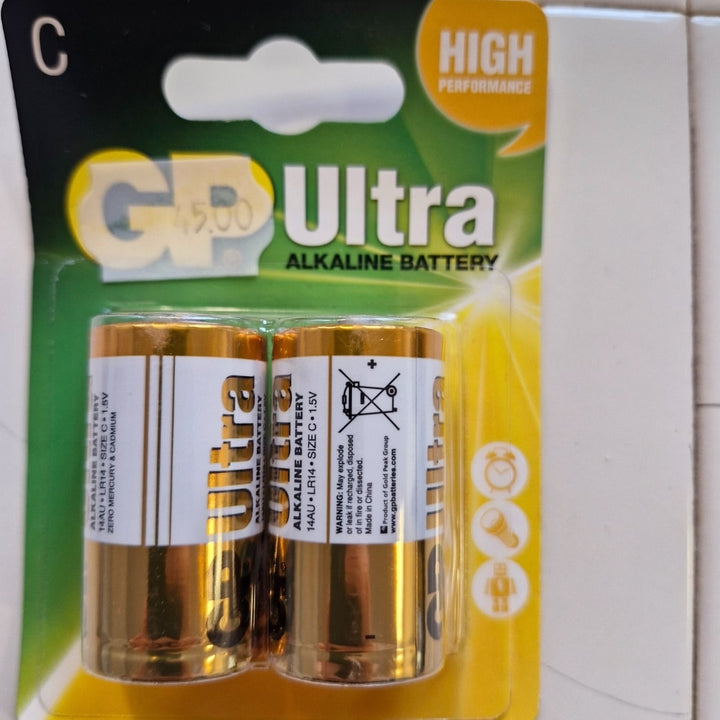 GP Ultra Alkaline Battery Size C Så længe lager haves