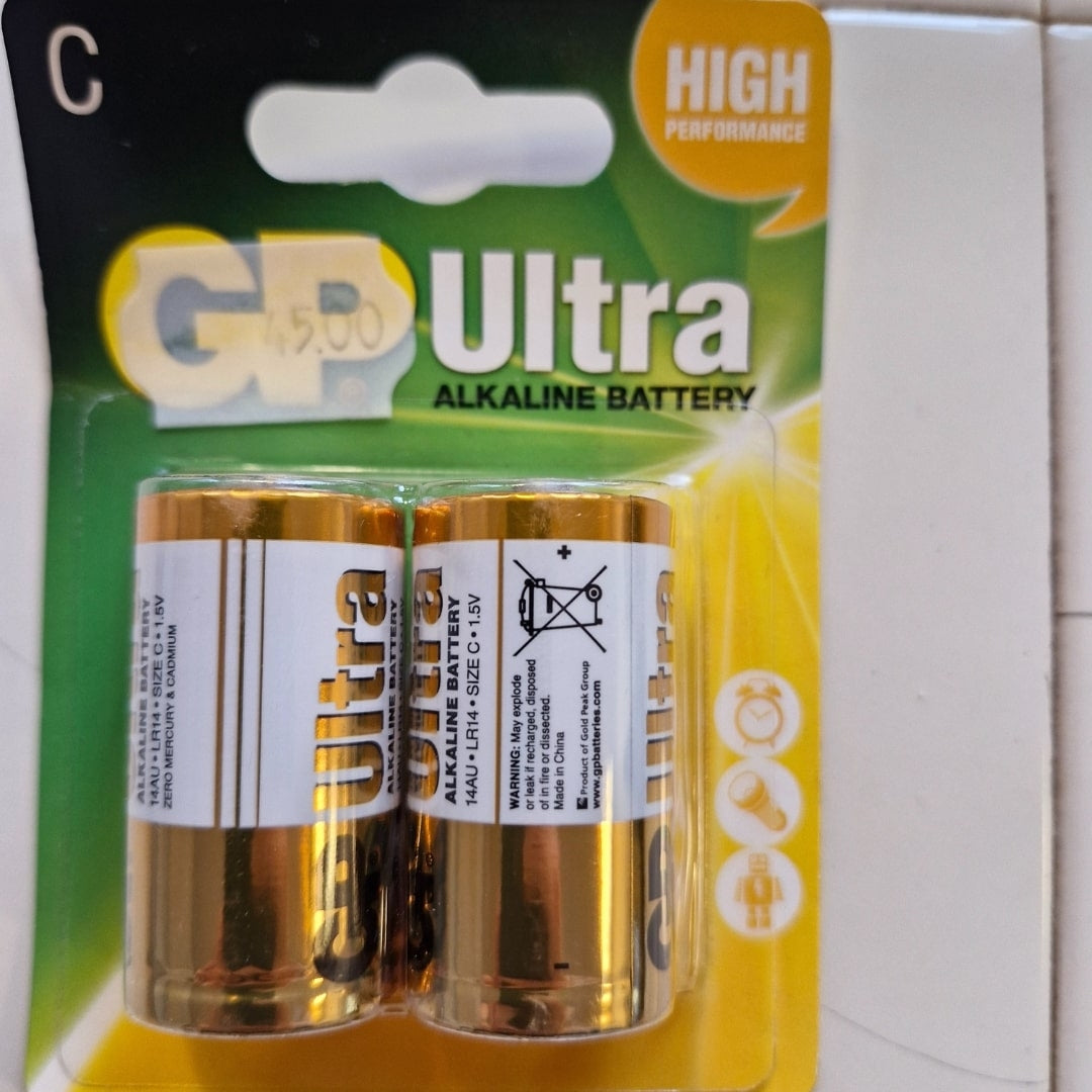 GP Ultra Alkaline Battery Size C Så længe lager haves