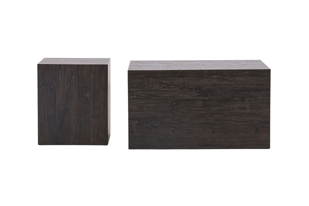 VENTURE DESIGN York sofabord mocca MDF med 3D-papir sæt med 2