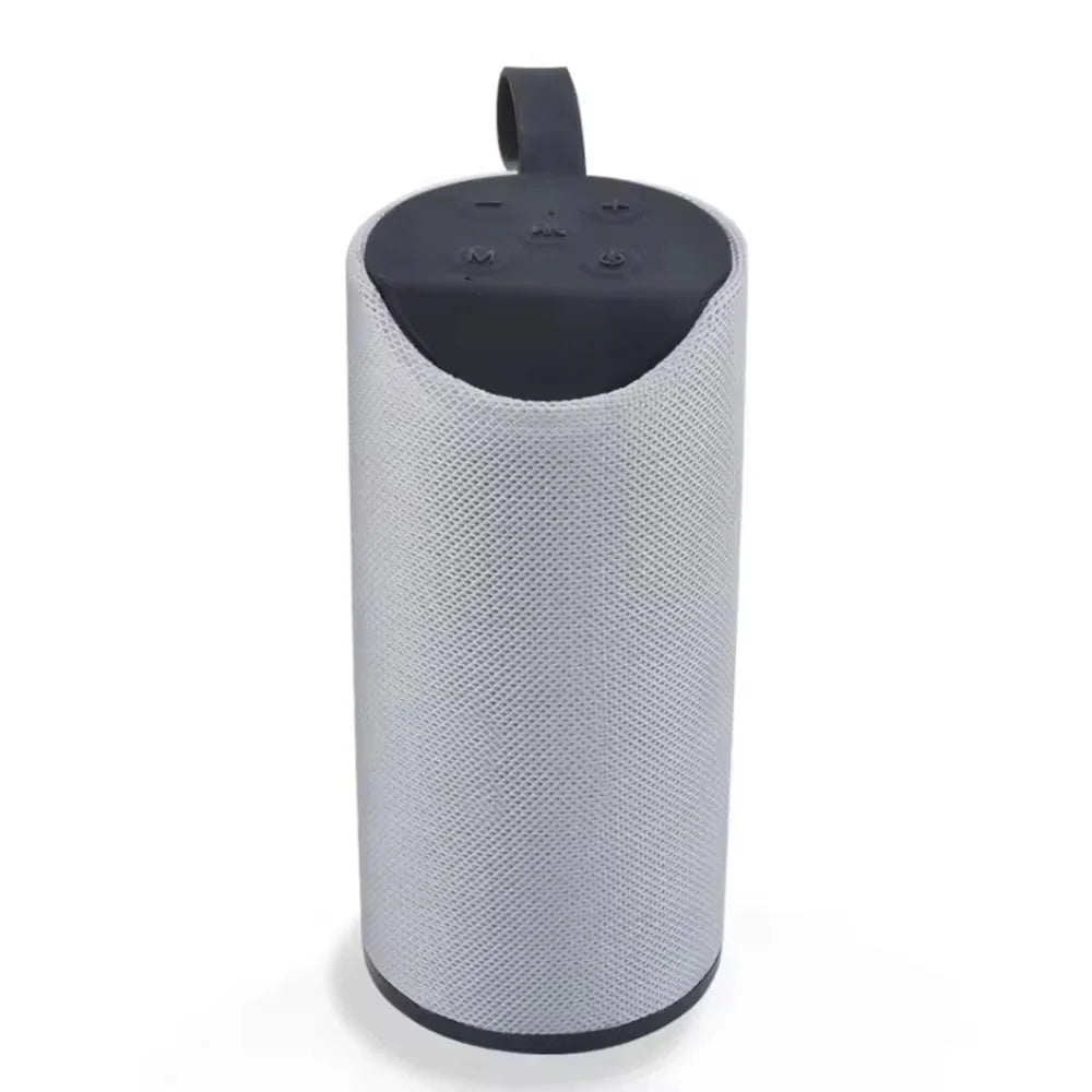 Bluetooth Højtaler 5W med Subwoofer og Stofdesign Grå