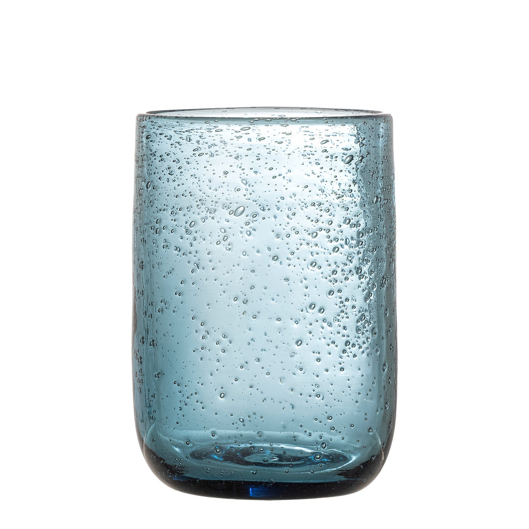 CREATIVE COLLECTION Tabby drikkeglas blå glas D7xH10,5 sæt af 4
