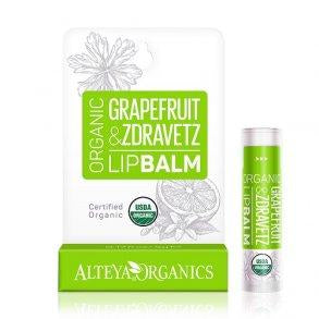Detaljeret produktbillede af Alteya Organics Grapefruit Zdravetz Lip Balm 4,5g. på tilbud
