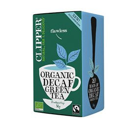 Produktbillede af Clipper Grøn Te Koffeinfri Ø 20br. på tilbud