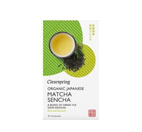 Detaljeret produktbillede af Clearspring Grøn te m. Matcha Ø 20br. på tilbud