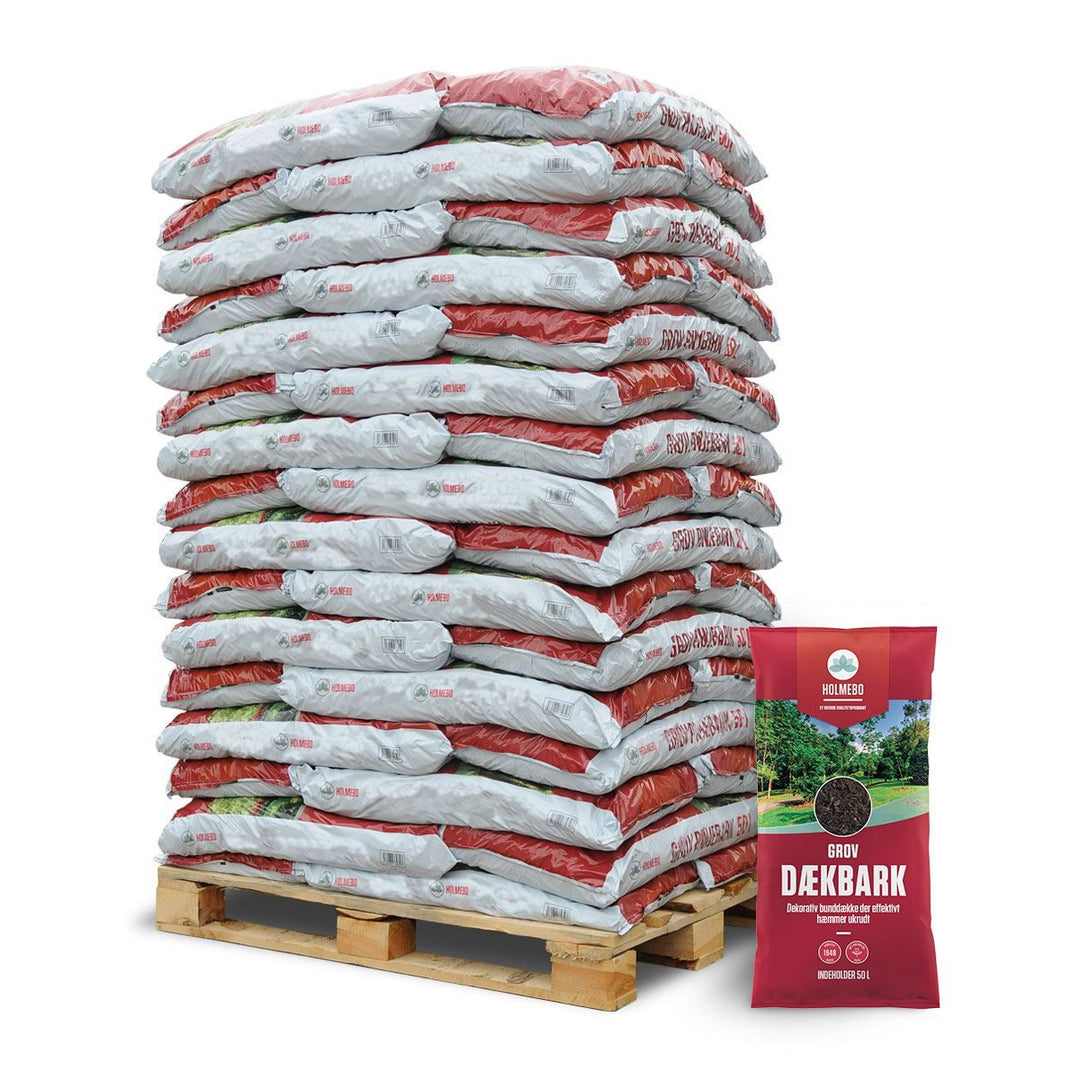 Produktbillede af Dækbark 20-40 mm 51 x 50 liters poser på tilbud i høj kvalitet
