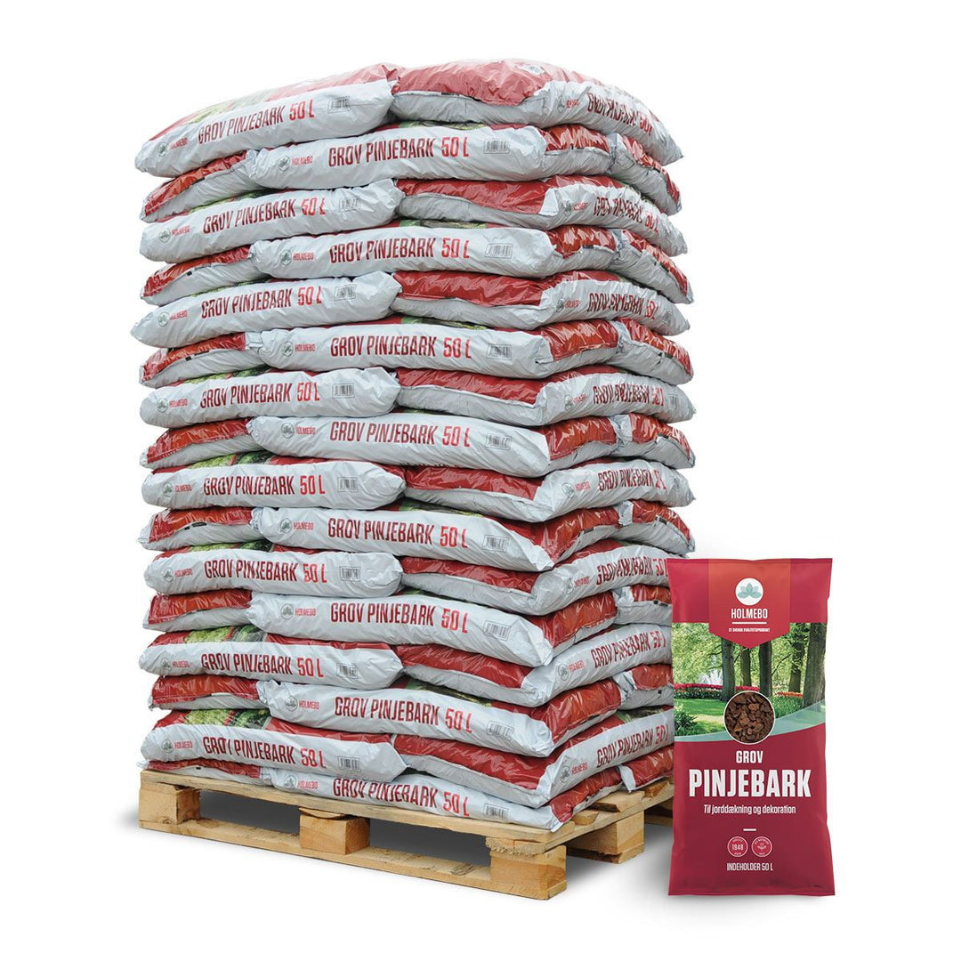 Produktbillede af Grov pinjebark 25-40mm 48x50 liter poser på tilbud i høj kvalitet