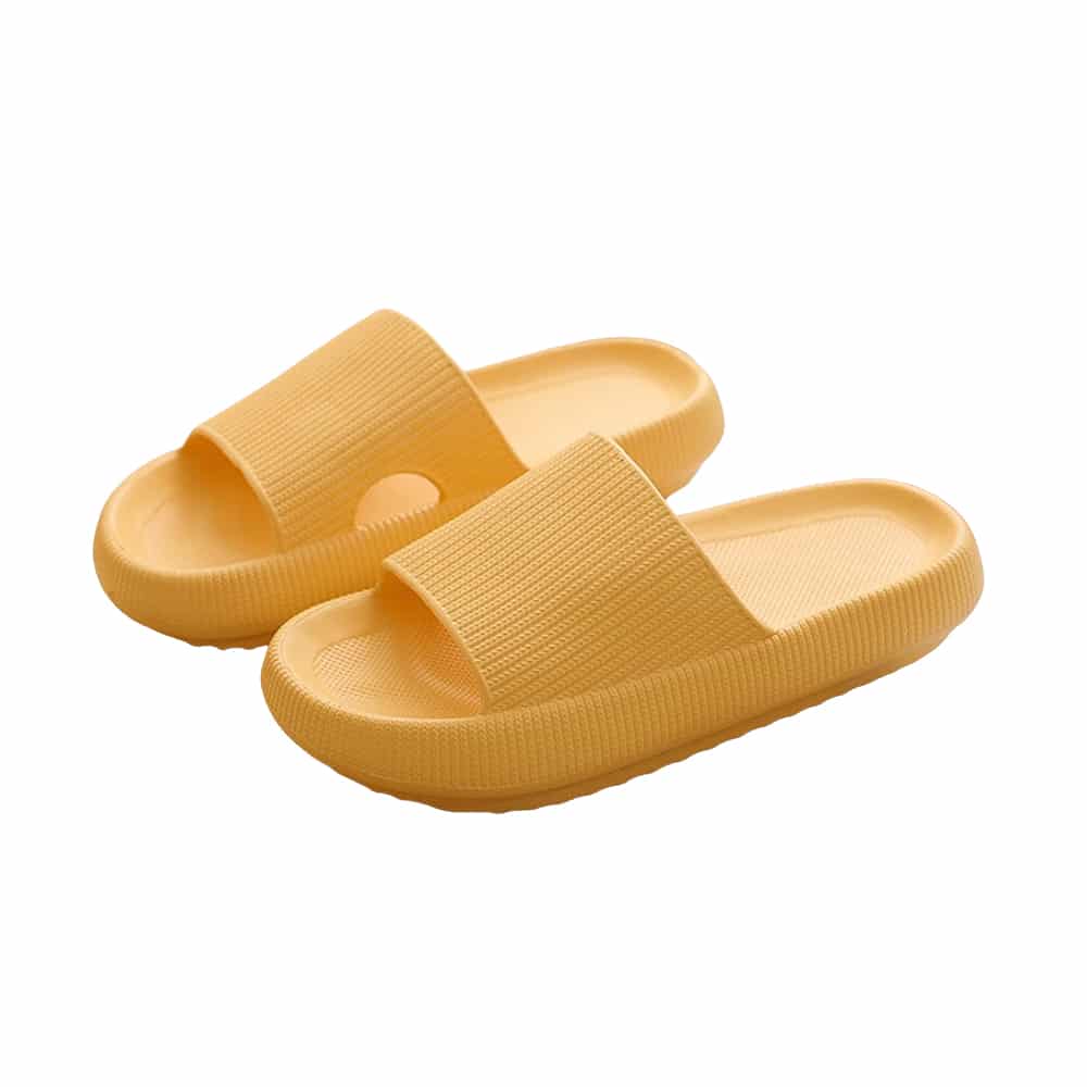 Slippers / Tøfler Bløde & Skridsikre i flere flotte farver (kendt som Happy Flops) Gul / 34/35