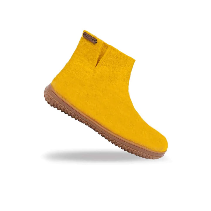 Uldstøvle (100% ren uld) m/Gummisål Dansk Design fra SHUS gul / 38
