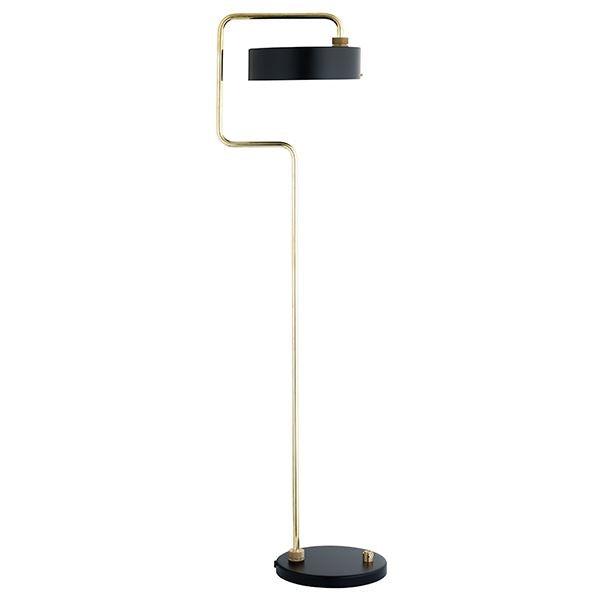 Produktbillede af Petite Machine Gulvlampe Deep Black Made by Hand i premium kvalitet