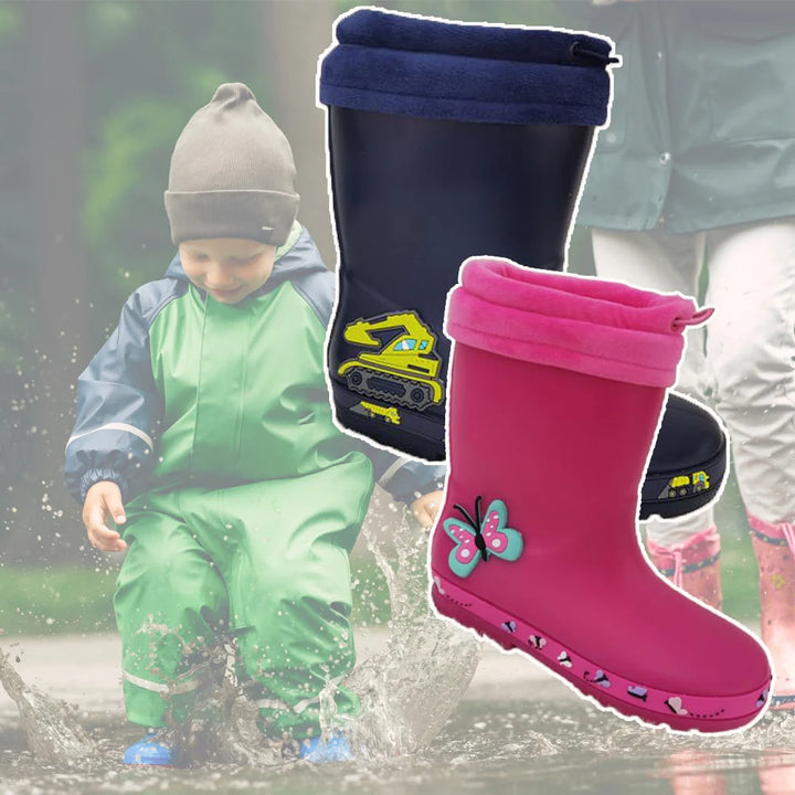 Børne Gummistøvler Røde eller Mørke Blå Mørkeblå 33