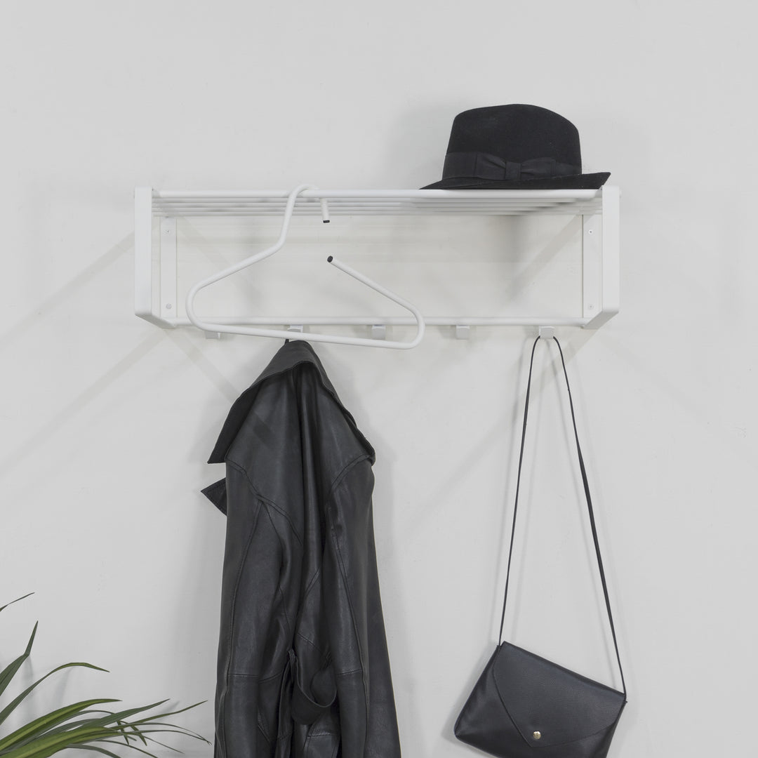Produktbillede af Dinex Hattehylde i hvid metal bredde 70 cm. på tilbud i høj kvalitet
