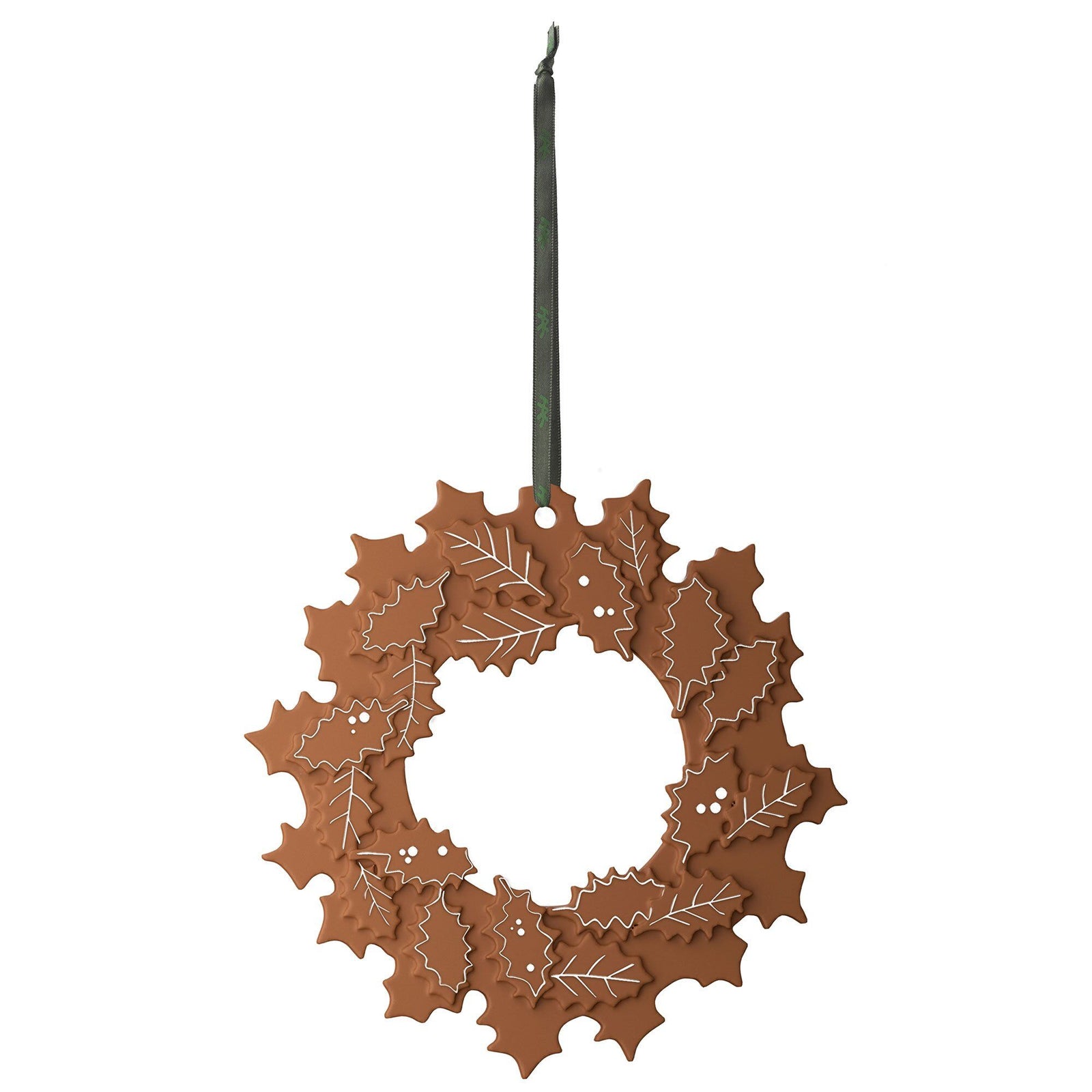 Kähler Kähler Gingerbread julekrans Ø18,5 cm, brun – frontbillede (Julepynt)