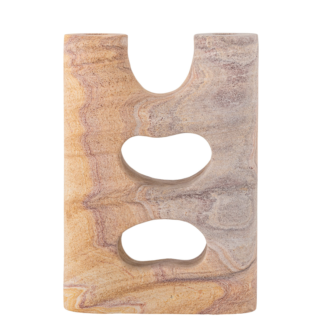 Produktbillede af BLOOMINGVILLE Lodi lysestage natur sandsten L18xH25,5xB7 i premium kvalitet