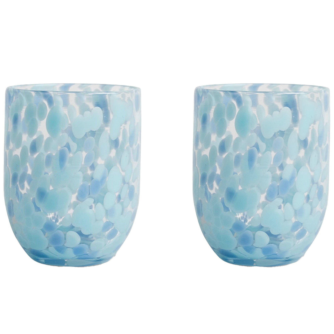 Byon Byon Messy vand 30 cl, blå, 2 stk. – close-up (Glas)