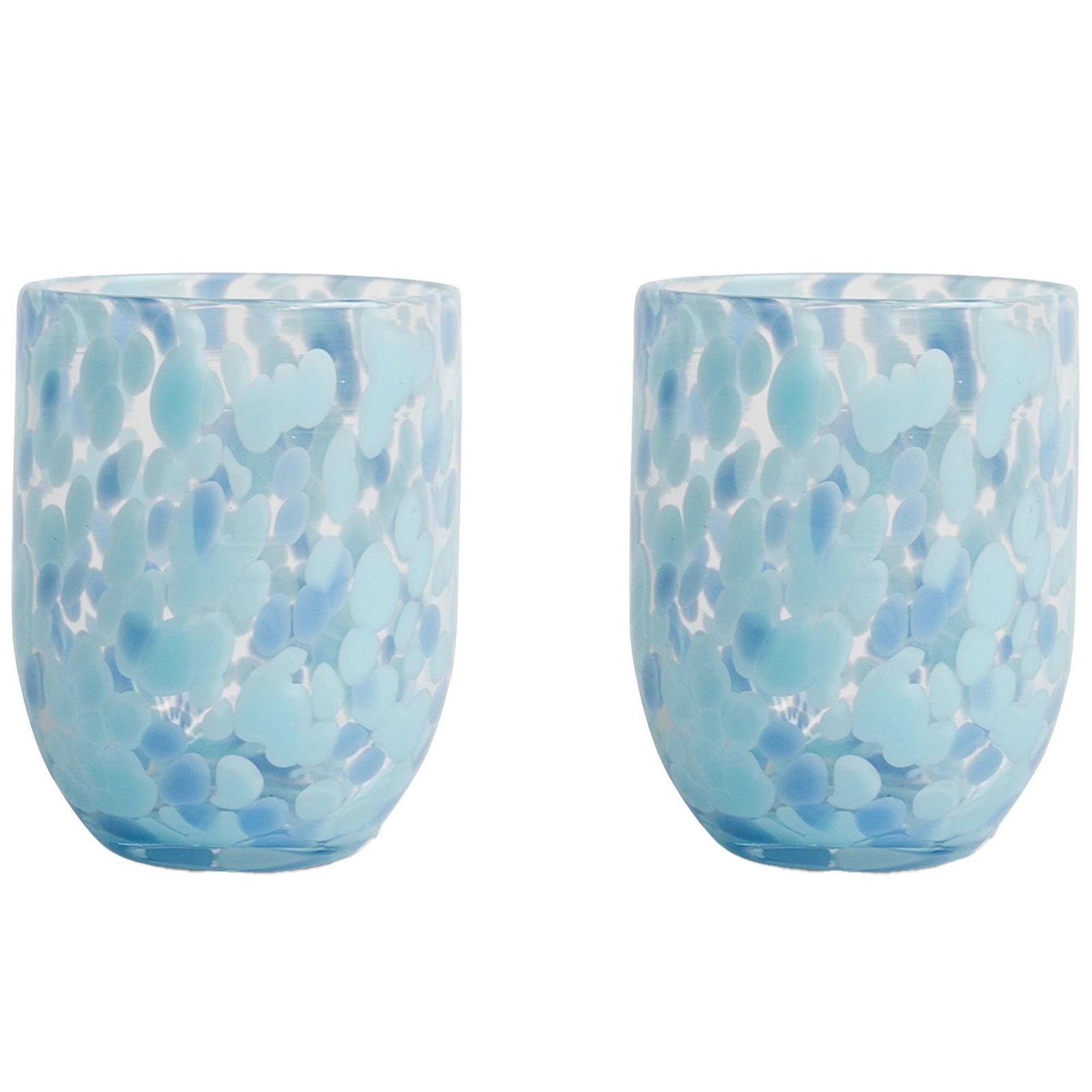 Byon Byon Messy vand 30 cl, blå, 2 stk. – close-up (Glas)