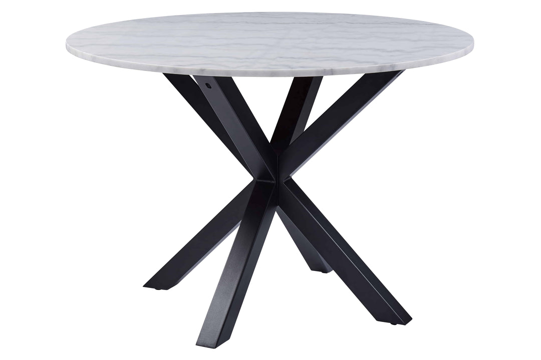 ACT NORDIC Heaven spisebord hvid/sort marmor/metal rund Ø:110