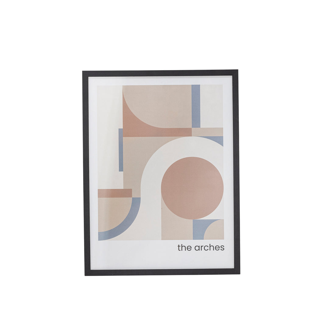 BLOOMINGVILLE Arches Illustration billede rektangulær glas og sort fyrretræ 42x32