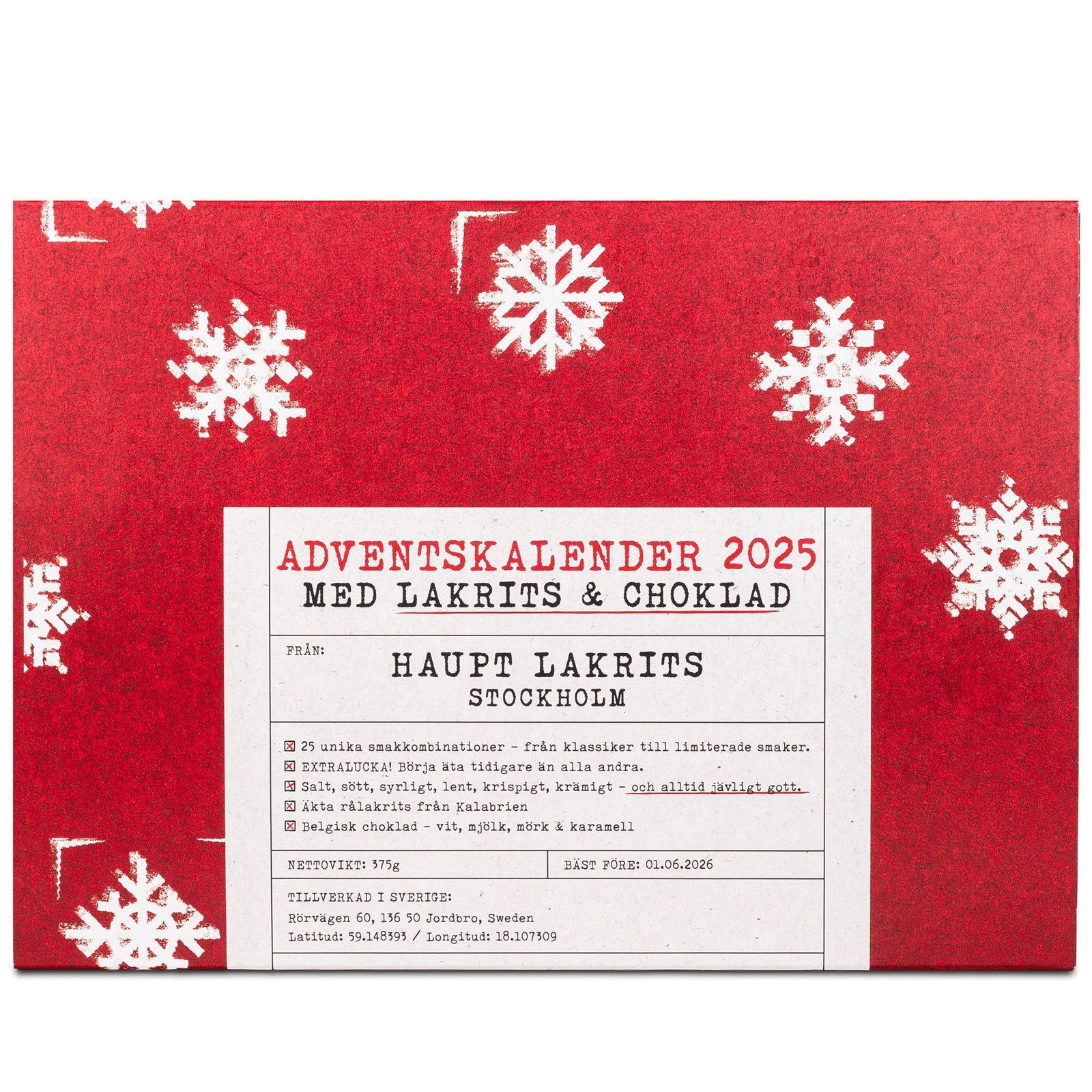 Haupt lakrits Haupt Lakrits Julekalender 2025 – frontbillede (Julekalender)