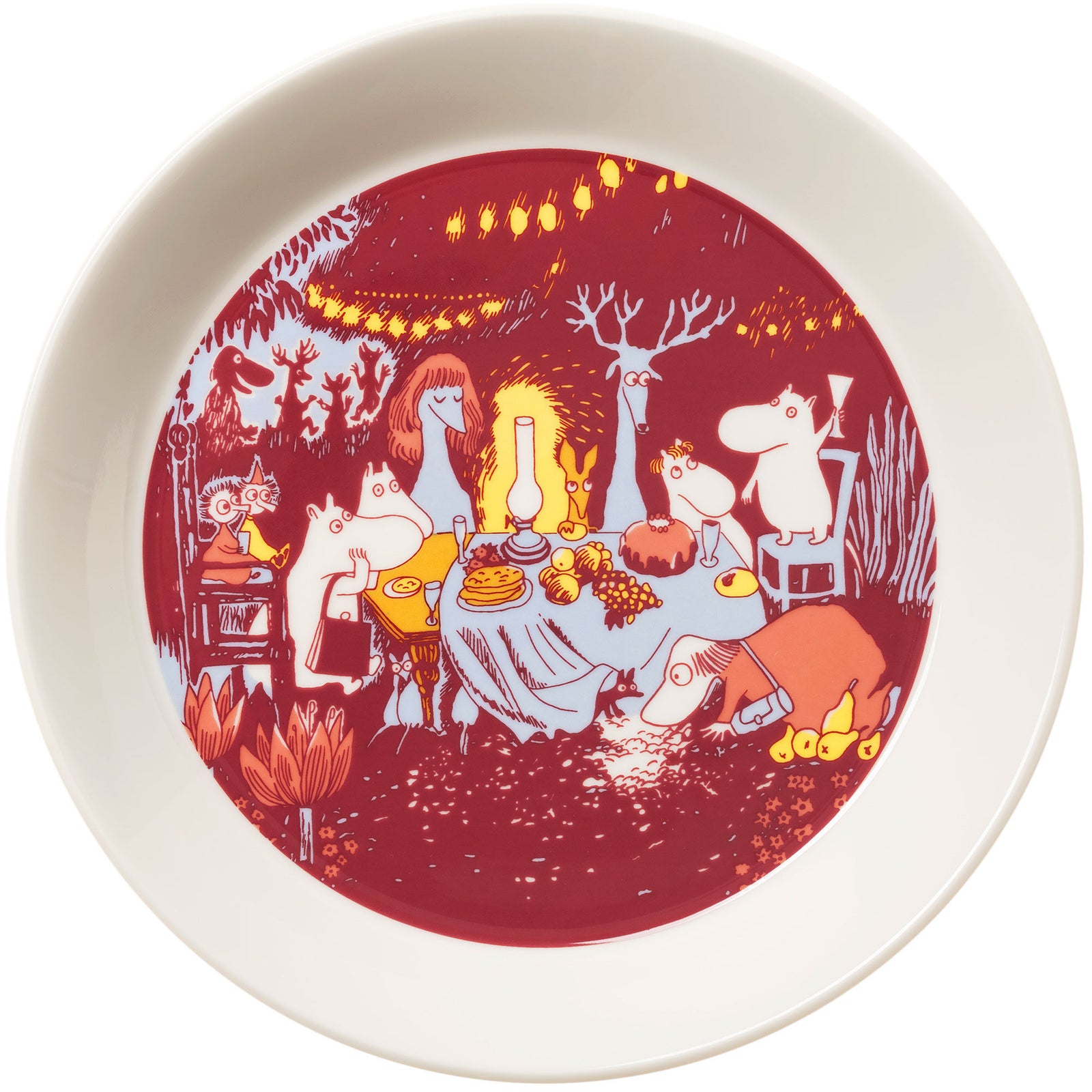 Arabia Arabia Mumin Festlige Stunder Tallerken Ø19 cm – vinkelbillede (Moomin)