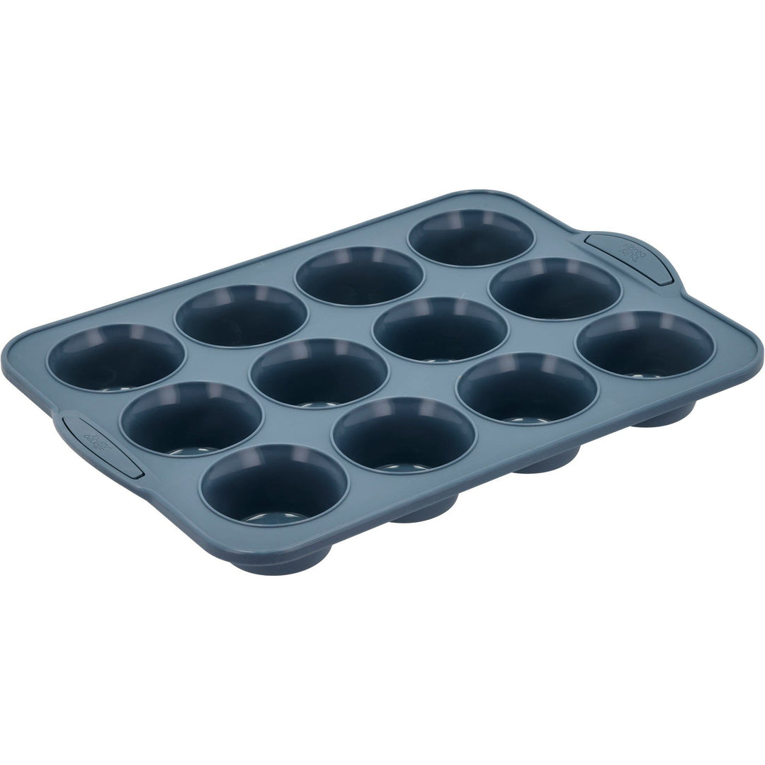 Tareq taylor Tareq taylor Pecan muffinform 12 stk, 33x24x4 cm, indigo ❤ billede i brug i kategorien Muffinsform