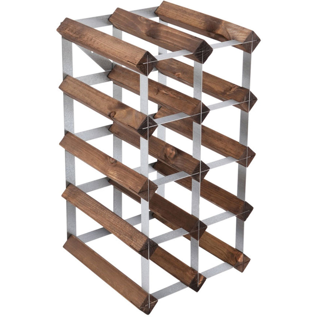 Traditional wine rack Traditional wine rack Vinreol Saml-Selv Mørk Eg 12 flasker ❤ detaljebillede i kategorien Vinstativ